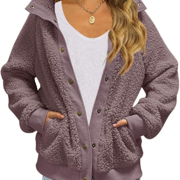 merokeety Jackets & Blazers - Merokeety Winter Long Sleeve Sherpa Jacket Coat